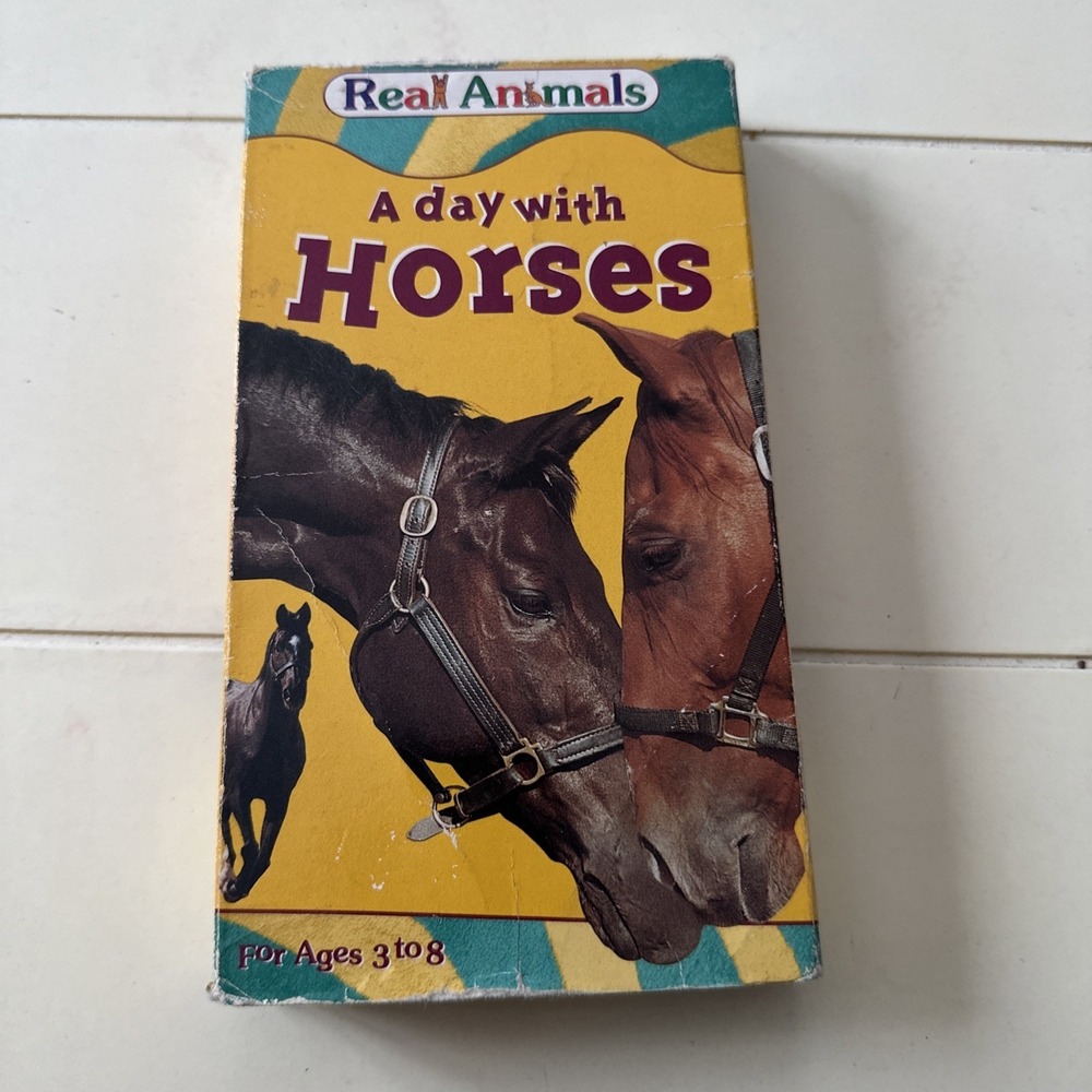 A Day With Horses (VHS, 1994) KidVision - Sing-Along - Real Animals